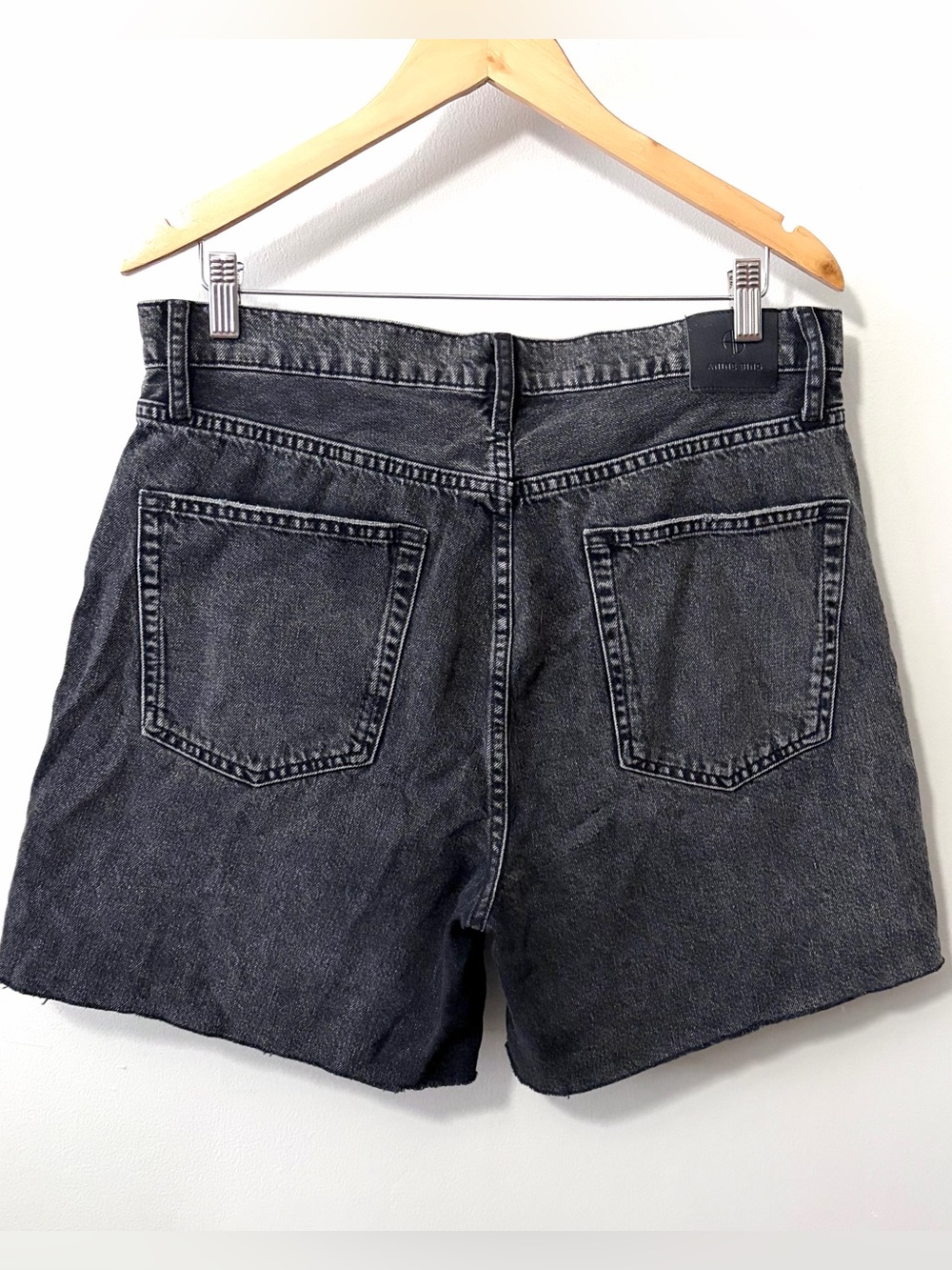 Anine Bing Kat Denim Shorts Washed Black - Picture 5 of 12